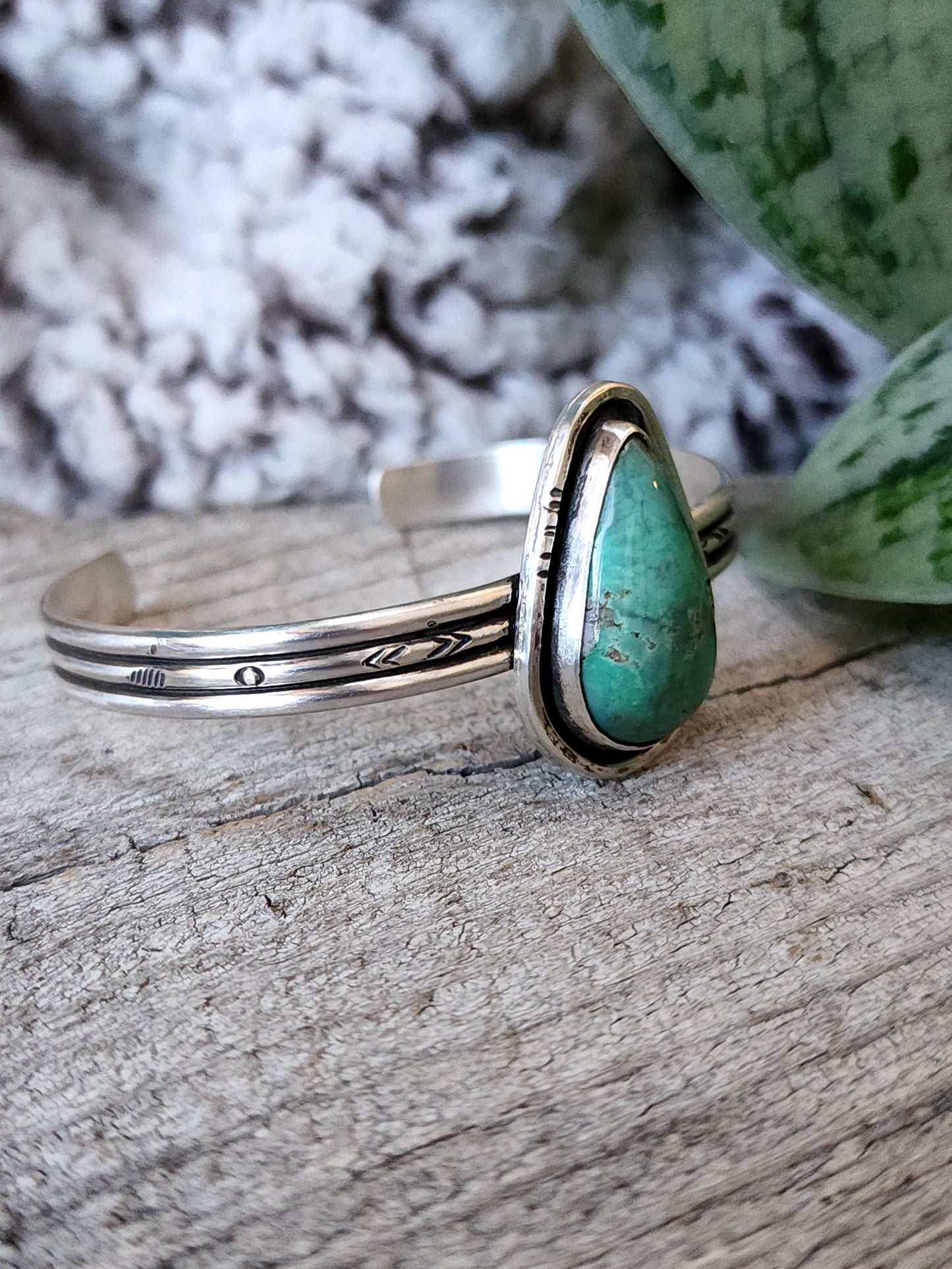 Broken Arrow Turquoise Bracelet