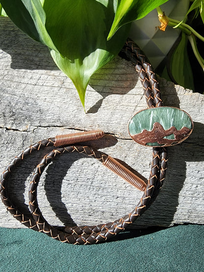 Seraphinite teton bolo tie