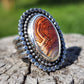Crazy lace agate ring