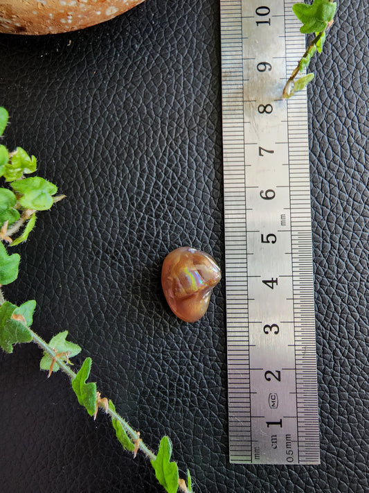 Fire agate cabochon