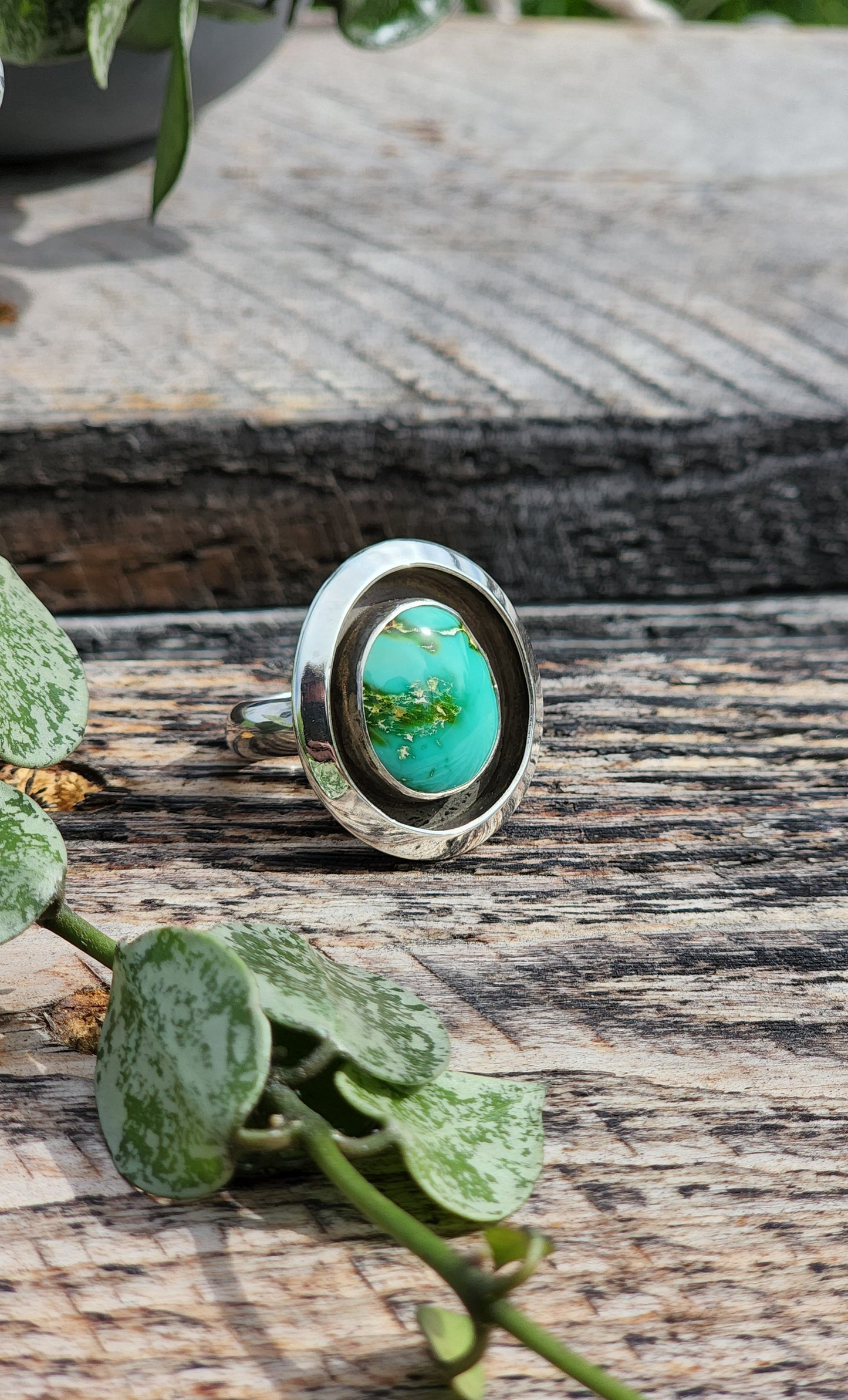 Emerald valley turquoise ring