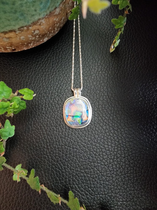Monarch opal necklace