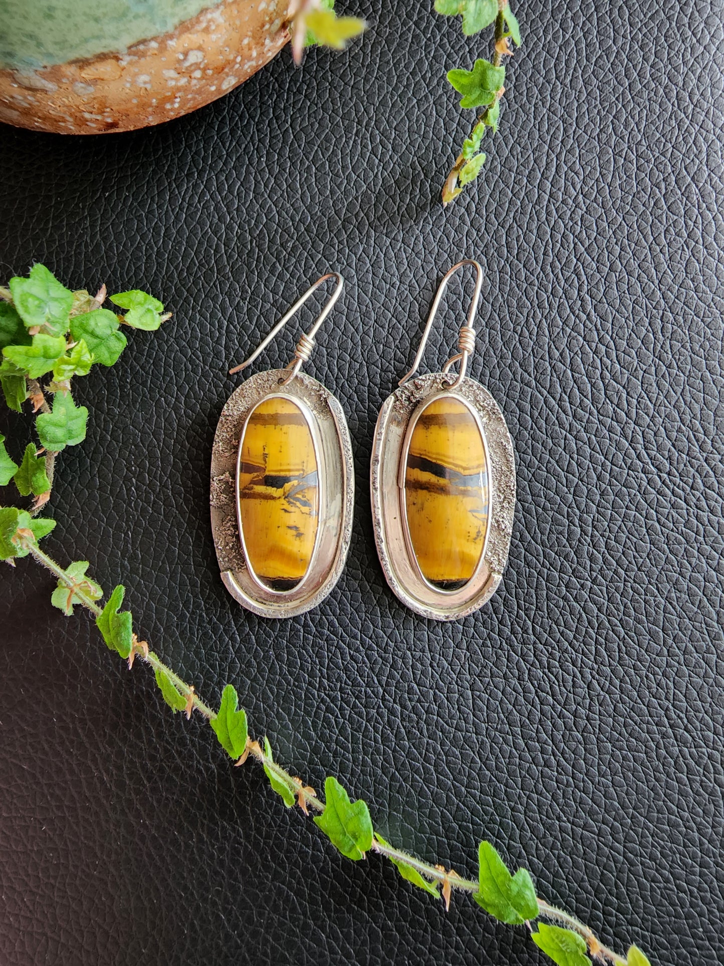 Tiger's eye earrings