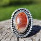 Crazy lace agate ring