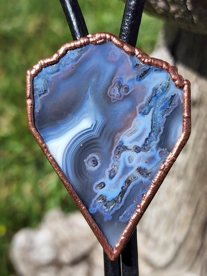 Botswana agate bolo tie